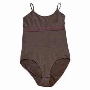 DANSKIN Women’s Brown Seamless Shaping Bodysuit Cami Shapewear Size Large